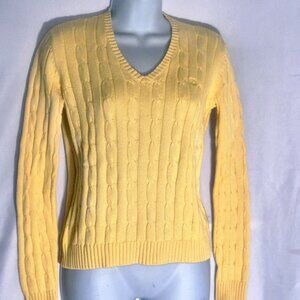 CHAPS stylish Yellow knit sweater in size Small